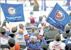  ?? Getty Images ?? WELCOME HOME: With the Islanders bouncing between the out-of-date Nassau Coliseum, the ill-suited Barclays Center and the occasional rumors of relocation, fans got a needed night to celebrate the opening of their new home on Long Island.