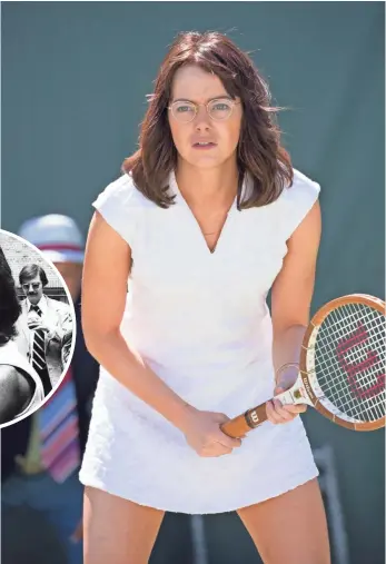  ?? MELINDA SUE GORDON, 20TH CENTURY FOX ?? For Battle of the Sexes, Emma Stone gained 15 pounds of muscle.