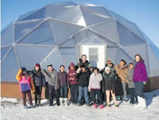  ?? RYERSON UNIVERSITY ?? Ryerson University student Ben Canning founded Growing North, which built an igloo-shaped greenhouse in Naujaat, Nunavut.