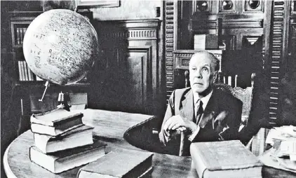  ?? EDUARDO COMESAÑA ?? Jorge Luis Borges, 1971