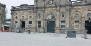  ??  ?? The £2m public square in Accrington town centre is nearing completion