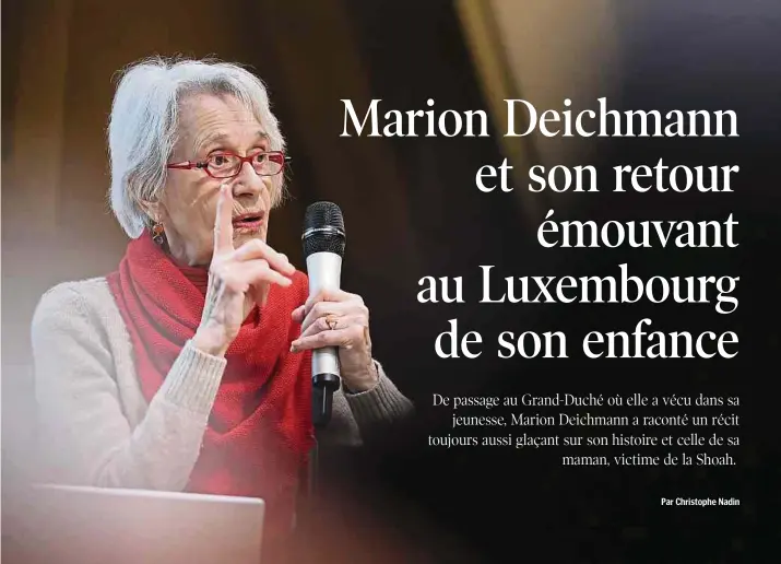  ?? Photos: Marc Wilwert ?? Pour sa conférence lors du Luxembourg City Film Festival, Marion Deichmann a fait le déplacemen­t de Chicago, là où elle réside avec sa famille depuis maintenant trois ans.