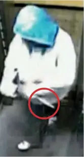  ?? ?? CCTV: Sands, knife circled, after killing