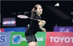  ?? ?? Ratchanok Intanon takes part in a training session ahead of the Thailand Open.