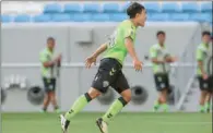  ?? (AFP) ?? Jeonbuk’s midfielder Na Seong-eun celebrates his goal during the AFC Champions League Group H match against Australia’s Sydney FC at the Al Janoub Stadium on Wednesday.