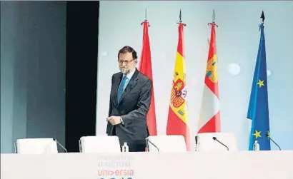  ?? JMGARCIA / EFE ?? Mariano Rajoy clausuró ayer en Salamanca el encuentro de rectores iberoameri­canos Universia
