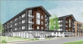  ?? LAKE | FLATO AND MEEKS + PARTNERS ?? Two more apartment buildings with a combined total of 390 units, as well as 25,000 square feet of ground-floor retail space, are planned for the ACC Highland campus site.