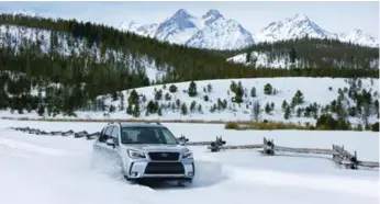  ?? SUBARU PHOTOS ?? The 2018 Subaru Forester XT is the anti-snow sled, a winter warrior designed to let drivers keep on going.