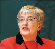  ??  ?? Children’s Minister Katherine Zappone received the report, which included warnings from officials within her department