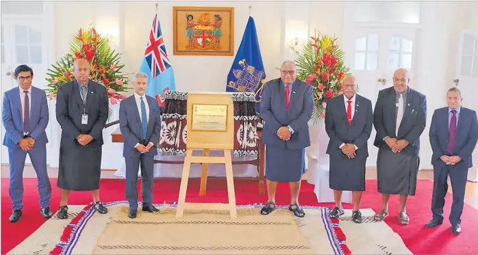  ?? Picture: SUPPLIED ?? Inaugurati­on of the ‘Solarizati­on of the Pacific Heads of State Residences’ (SHOS) Project at the State House. on February, 16, 2023.
