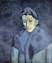  ?? © SUCCESSIÓ PABLO PICASSO / LV ?? Mujer con mantón azul (1902)