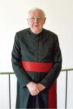  ?? Foto: Pater Andreas Rohring ?? Bruder Vitus fühlt sich im Reimlinger Missionsha­us St. Josef seit 65 Jahren wohl.