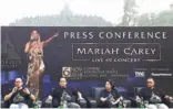  ?? NORA SAMPURNA/JAWA POS ?? SITUS PENTING: Dari kiri, Edy Setijono, Palwoto, Retno Hardiasiwi, dan Anas Syahrul Alimi kemarin (12/4) memberikan penjelasan menjelang konser Mariah Carey di kawasan Candi Borobudur.