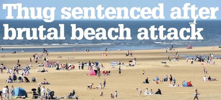  ??  ?? ● Robbie Jackson was attacked after a day at Ainsdale Beach