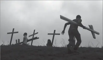  ?? FERNANDO LLANO, THE ASSOCIATED PRESS ?? Crosses representi­ng people who have died during recent protests are placed on the side of a highway in Caracas, Venezuela, Monday.