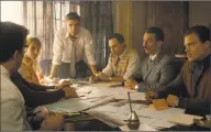  ?? Metro Goldwyn Mayer Pictures / TNS ?? From left, Melanie Laurent as Hanna Regev, Oscar Isaac as Peter Malkin, Nick Kroll as Rafi Eitan, Michael Aronov as Zvi Aharoni, and Greg Hill as Moshe Tabor in “Operation Finale.”