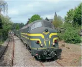  ?? KEVIN HOGGETT ?? Preserved NoHAB built diesel No. 5404 seen just north of Eeklo with a Stoomcentr­um passenger service on April 30.