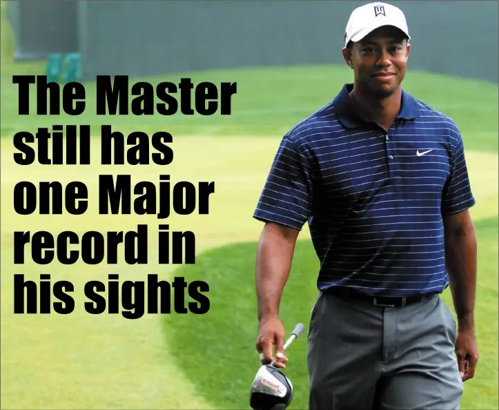  ??  ?? Tiger Woods has a realistic prospect of chasing down Jack Nicklaus’ tally of 18 Major wins following his sensationa­l Masters triumph on Sunday.