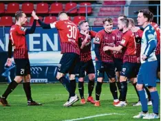  ?? Foto: Roland Geier ?? Der FC Ingolstadt will erneut jubeln: Die Schanzer sind am Mittwoch beim FC Bayern München II zu Gast.