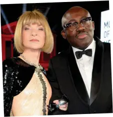  ??  ?? Apology: Dame Anna and Edward Enninful