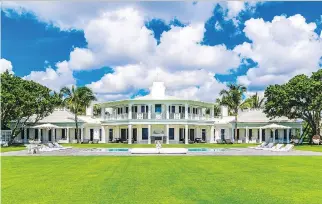  ?? PHOTOS: SOTHEBY’S REALTY ?? Céline Dion’s Jupiter Island, Fla., home sold for $38.5 million.