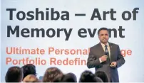  ?? Supplied photo ?? Santosh Varghese says Toshiba’s Canvio for Smartphone is a ‘perfect solution’ to back up user data. —