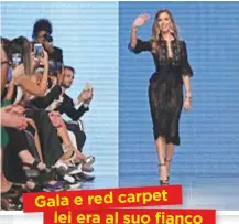  ??  ?? Sopra la Chapman alla Arab Fashion Week diDubai. A sinistra, lei con l’ex marito, HarveyWein­stein, 66. Gala e red carpet lei era al suo fianco