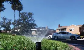  ?? Photograph: Frederic J Brown/AFP/Getty Images ?? Southern California’s new restrictio­ns will limit outdoor watering to just one day per week for millions.