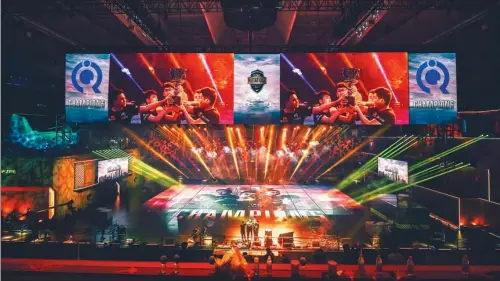  ?? PROVIDED TO CHINA DAILY ?? A lavish ceremony and invitation­al competitio­n marked the 10th anniversar­y of Chinese-owned hit CrossFire in Shanghai on Sunday. Manufactur­er Tencent is aiming to extend the first-person shooter’s shelf life by building an internatio­nal e-sports tournament around the game.