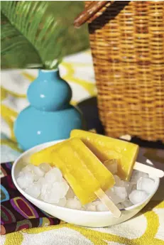  ?? ?? RIGHT: WITH OR WITHOUT ALCOHOL, THESE REFRESHING FROZEN TREATS ARE PACKED WITH FRESH FRUIT FLAVOR AND VIBRANT COLOR.