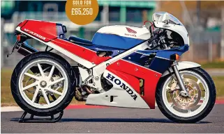  ?? ?? Above: Never-used 1990 Honda RC30 had just two ‘push’ kilometres on the odometer