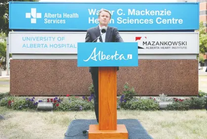  ?? DAVID BLOOM ?? Health Minister Tyler Shandro said an assessment will determine if the province needs a “bigger, better, brighter children's hospital.”