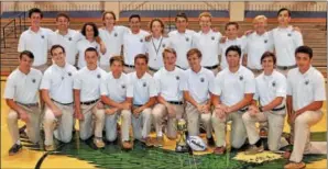  ?? PHOTO PROVIDED ?? The Bishop Shanahan rugby team celebrates winning the National High School Rugby Sevens Championsh­ip.