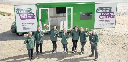  ??  ?? > Macmillan has a new mobile informatio­n and support bus, called Bronwen, which aims to give cancer patients informatio­n and advice