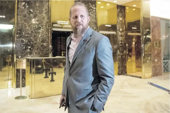  ?? JABIN BOTSFORD / THE WASHINGTON POST ?? Brad Parscale visits Trump Tower in New York in November 2016. He was the Trump campaign’s digital director.