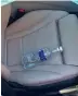  ??  ?? (Left) The marijuana seen on the Benz car’s seat. (Top) The vodka bottle found in the Benz car.