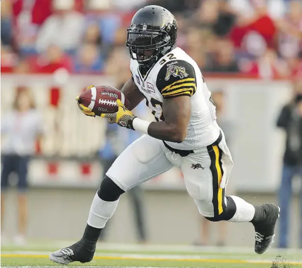  ?? AL CHAREST FILES ?? Running back C.J. Gable will make his Edmonton Eskimos debut on Thanksgivi­ng Monday against the Montreal Alouettes. Gable was acquired from the Hamilton Tiger-Cats last week, following a solid offensive performanc­e in a loss to the Toronto Argonauts...