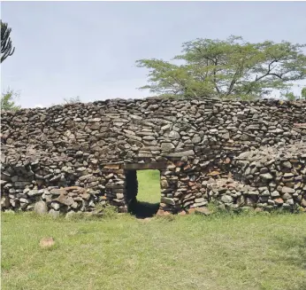  ?? National Museums of Kenya ?? The entrance to an enclosure in Thimlich Ohinga, Kenya