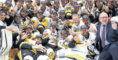  ?? BRUCE BENNETT GETTY IMAGES FILE PHOTO ?? After winning back-to-back championsh­ips, the Pittsburgh Penguins could be hockey’s powerhouse exception in the coming years.