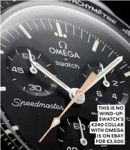  ?? ?? THIS IS NO WIND-UP: SWATCH’S €240 COLLAB WITH OMEGA IS ON EBAY FOR €3,500