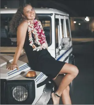  ??  ?? Makawao resident and student Aniston Eyre, director of the Hawaii Internatio­nal Film Festival awardwinni­ng documentar­y “Wagon,” is pictured.