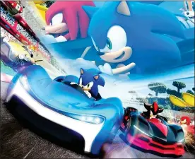  ??  ?? FAST MOVER: Sumo’s stars include hedgehog Sonic in Team Sonic Racing