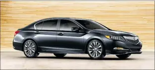  ??  ?? The 2014 Acura RLX, a new flagship sedan for Honda’s luxury division, will be on display at the MIAS.
