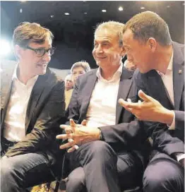  ?? Marc Carnicé / Europa Press ?? Salvador Illa y José Luis Rodríguez Zapatero, ayer en Lleida.