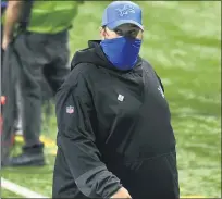  ?? JOSE JUAREZ — THE ASSOCIATED PRESS ?? Detroit Lions coach Matt Patricia walks off the field after Sunday’s loss to the New Orleans Saints. The Lions are 10-25-1 under Patricia, including a 1-12mark in the the last 13games.