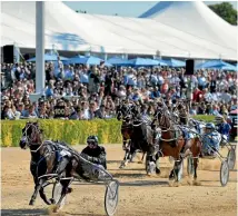  ?? PHOTO: GETTY IMAGES ?? Lazarus leaves the New Zealand Cup field in his wake at Addington yesterday.