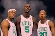  ?? ?? L’ultimo titolo I Big Three
Paul Pierce, Kevin Garnett e Ray Allen sono le tre stelle dell’ultimo titolo vinto da Boston, quello del 2007-08 AP