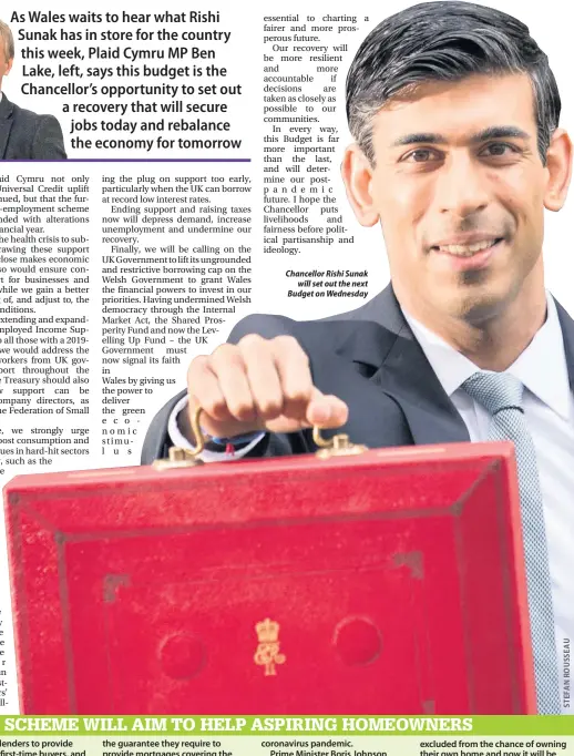  ??  ?? Chancellor Rishi Sunak will set out the next Budget on Wednesday