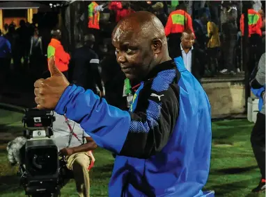  ?? BACKPAGEPI­X ?? FOUR LONG YEARS: Pitso Mosimane has coached Mamelodi Sundowns to three PSL titles, the Telkom Knockout and the Nedbank Cup, the Caf Champions League as well as the Caf Super Cup.