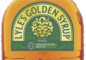  ?? PICTURE: PIC: LYLE’S GOLDEN SYRUP/PA WIRE ?? The dead lion swarmed by bees has been replaced by a happier lion